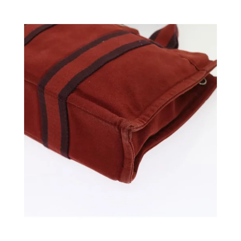 Hermès Vintage Pre-owned Canvas handbags Red Dames