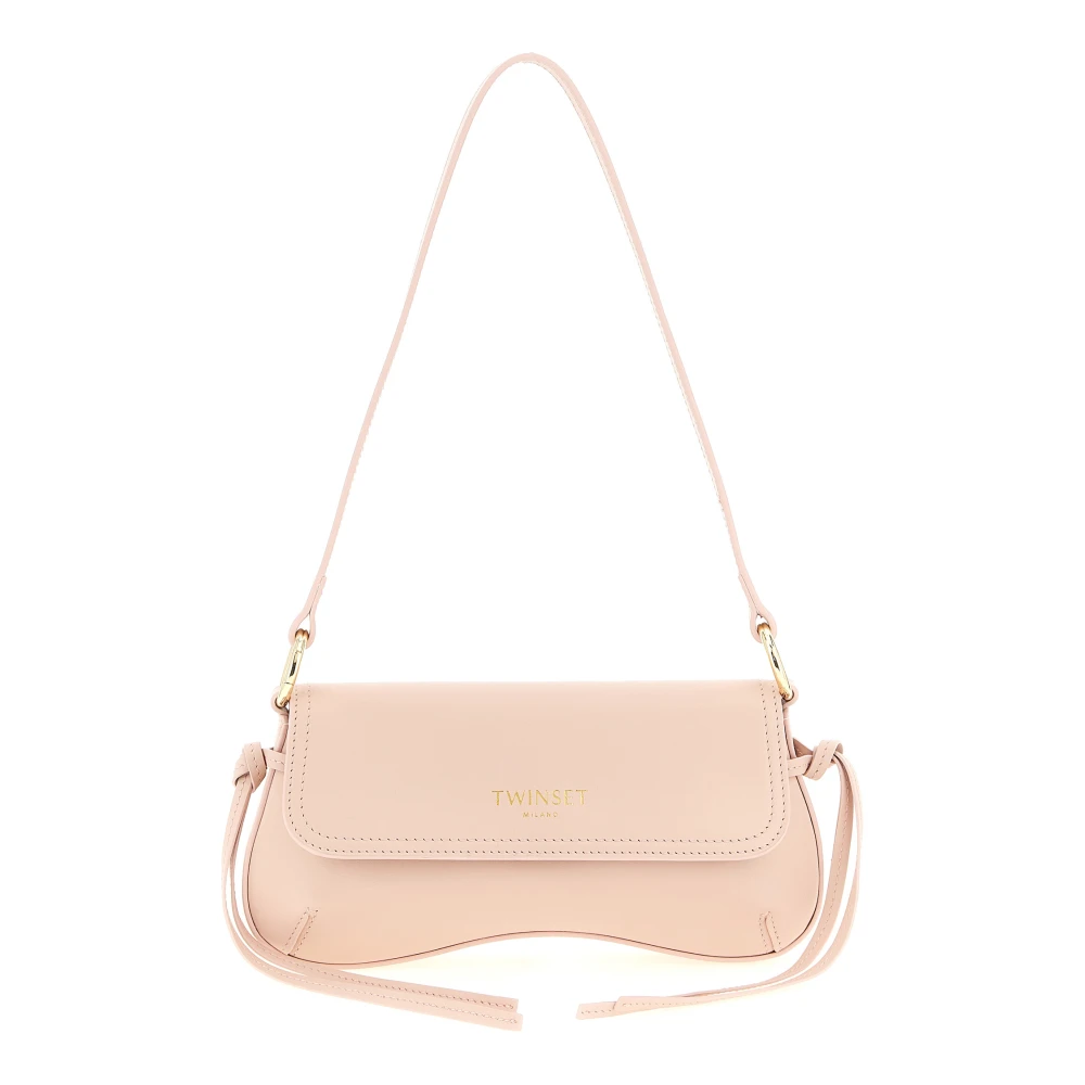 Twinset Women's Pink Nappa Calf Leather Shoulder Bag