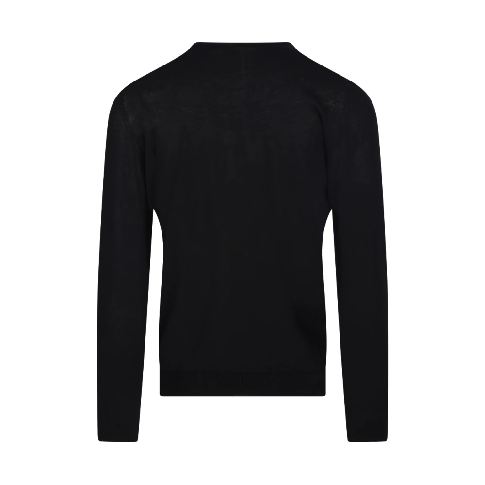 Roberto Collina Zwarte Ronde Hals Trui Rb1009 Black Heren