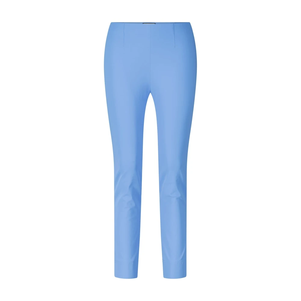 Seductive Elastische Cropped Slip-On Broek Blue Dames