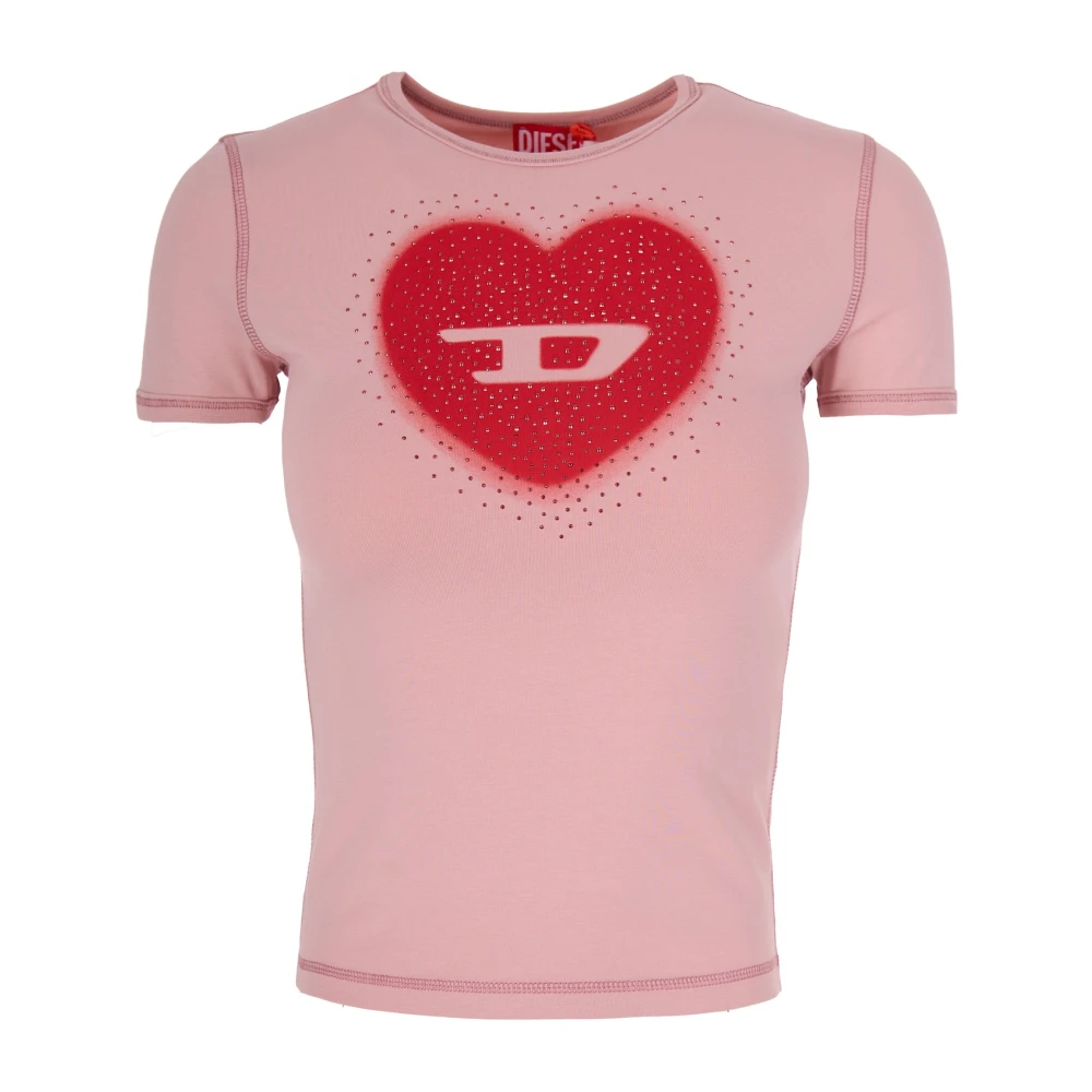 Diesel Women's Pink T-Shirts, M, T-Shirts