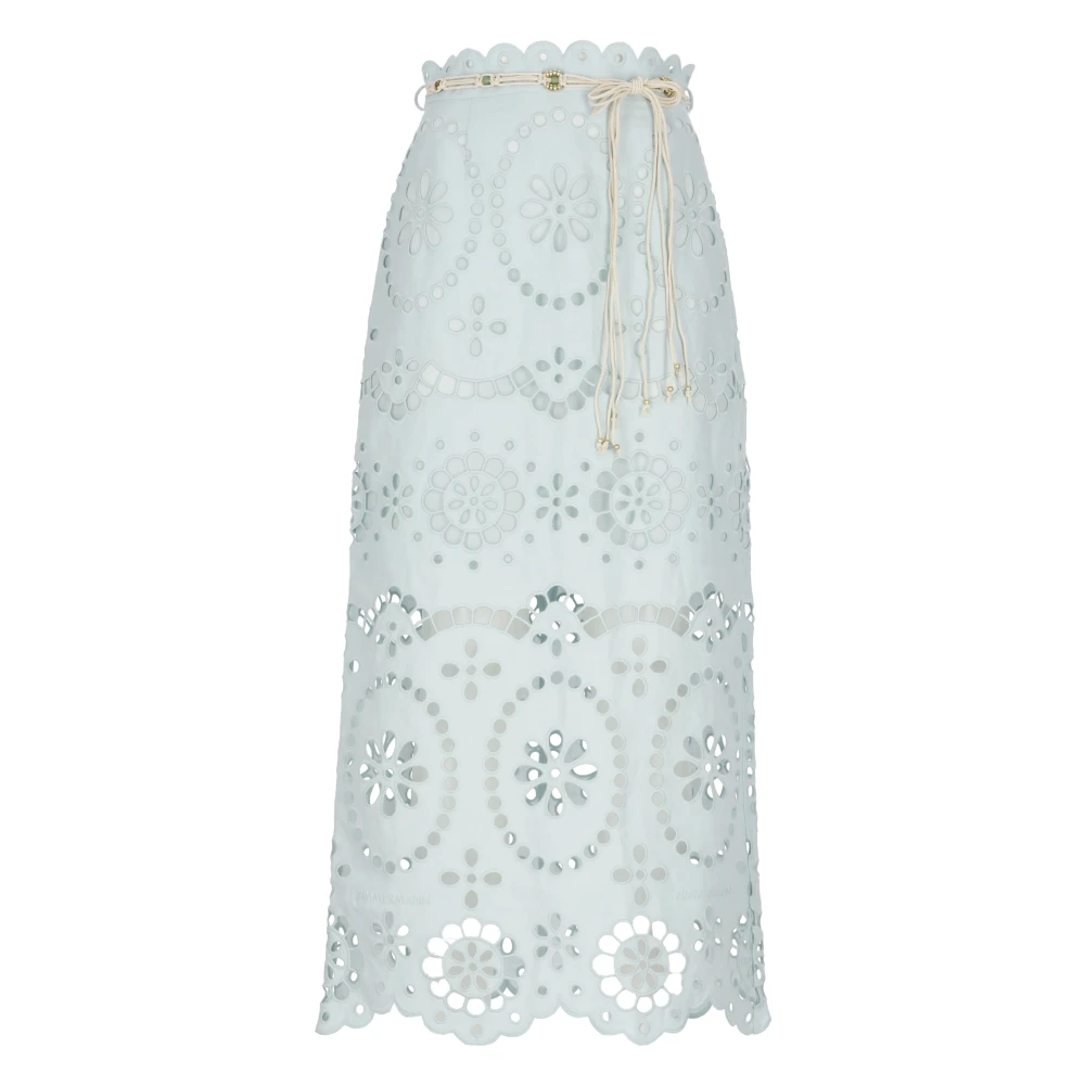 Zimmermann Women's Blue Awaken Midi Skirt