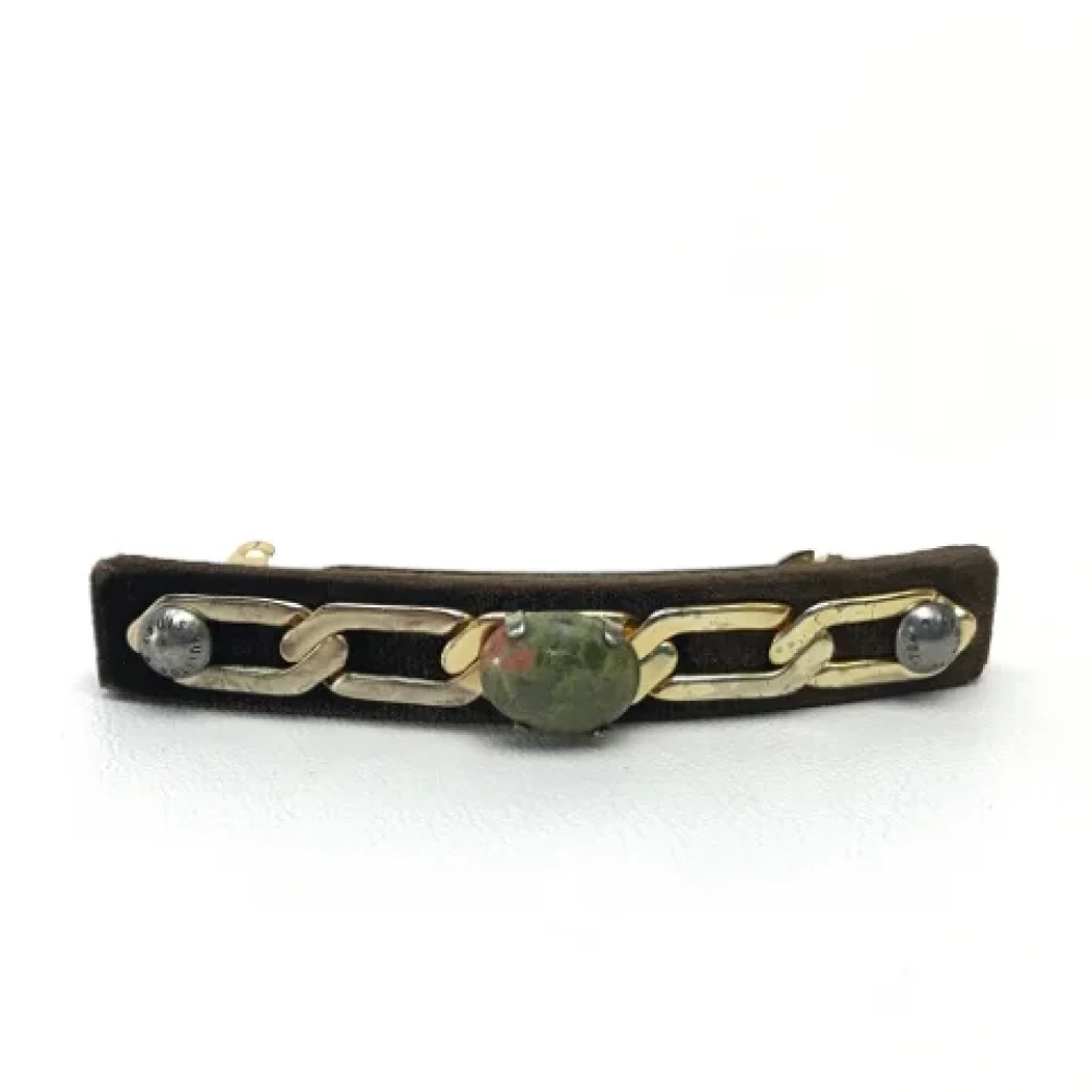 Louis Vuitton Vintage Pre-owned Leather hair-accessories Brown Dames
