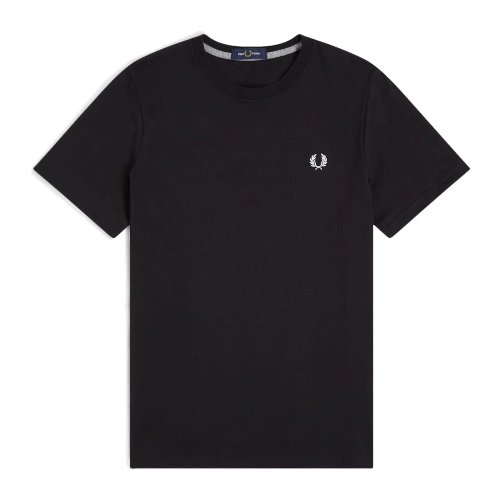Fred Perry Uomo Noir T-Shirt A Girocollo - Immagine 2