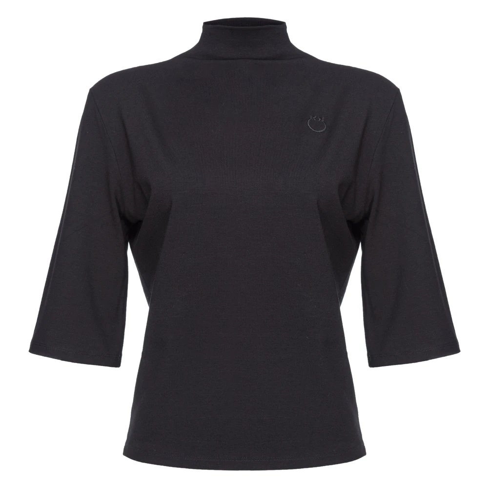 pinko Draped Love Birds Sweater Black Dames