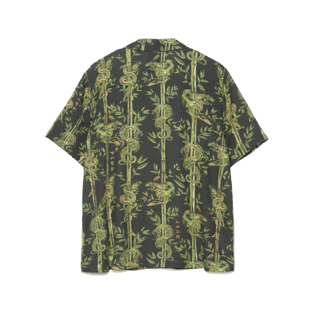 Maharishi Dragon Bamboo Camp Collar Shirt Multicolor Heren