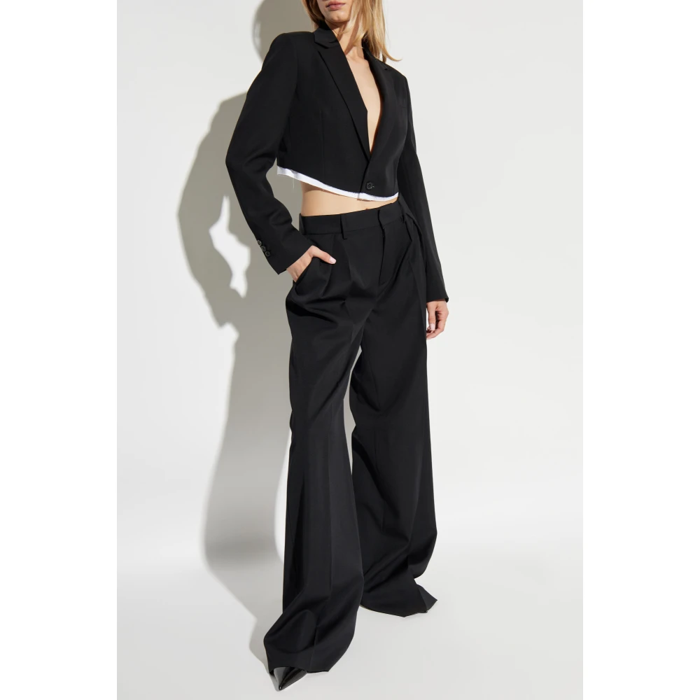 Dsquared2 Blazer met ruwe afwerking Black Dames