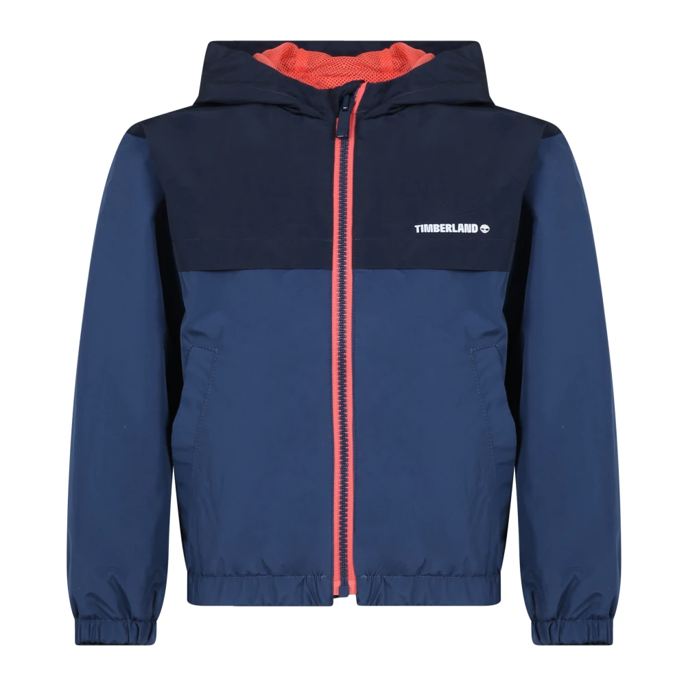 Timberland Unisex Blue Wind Jacket With Hood