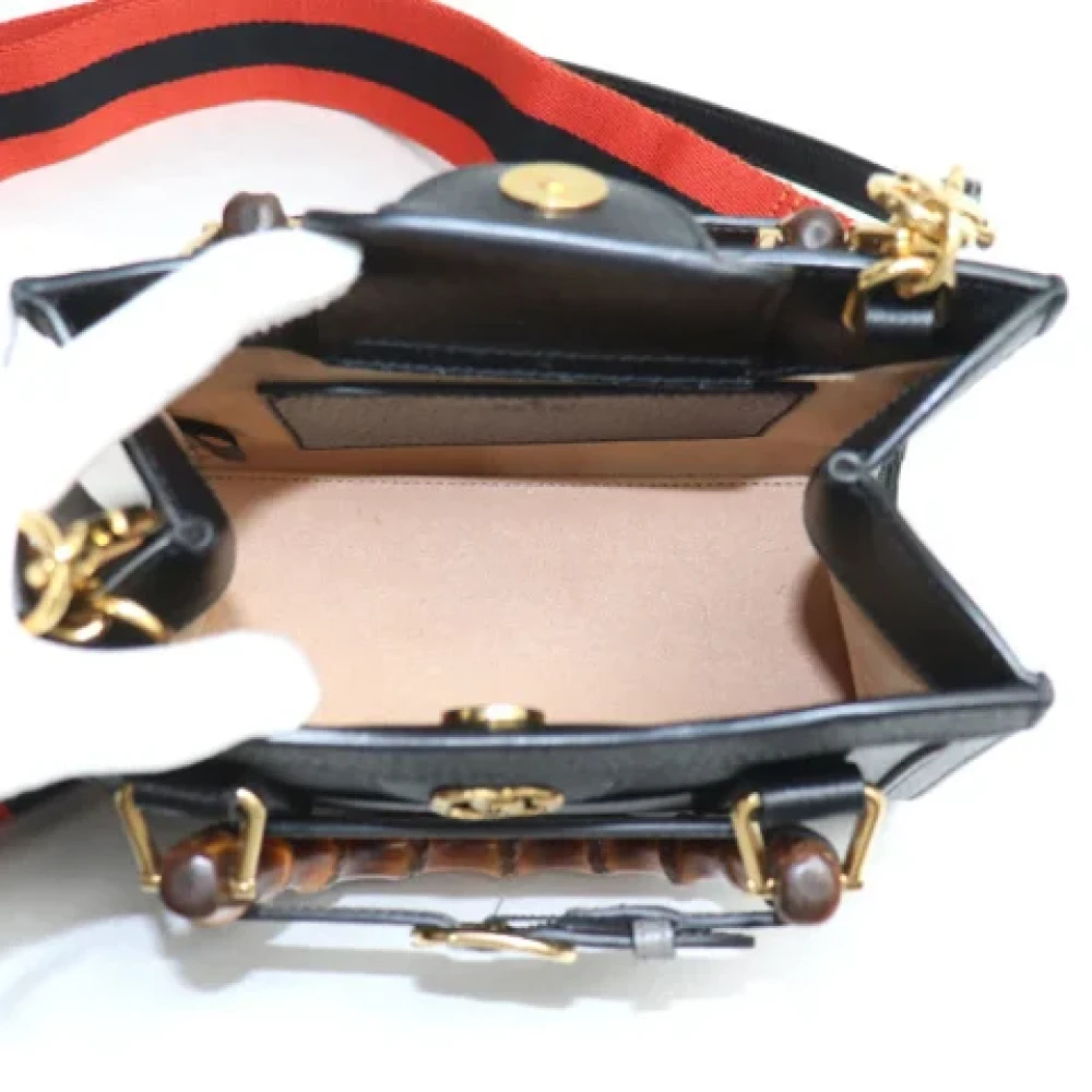 Gucci Vintage Pre-owned Leather gucci-bags Black Dames