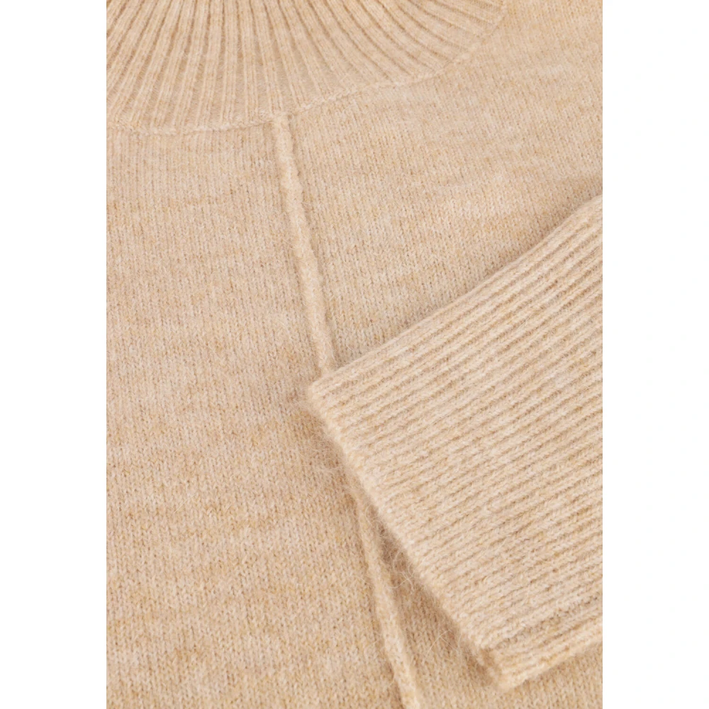 Y.A.S Chique High Neck Gebreide Trui Beige Dames