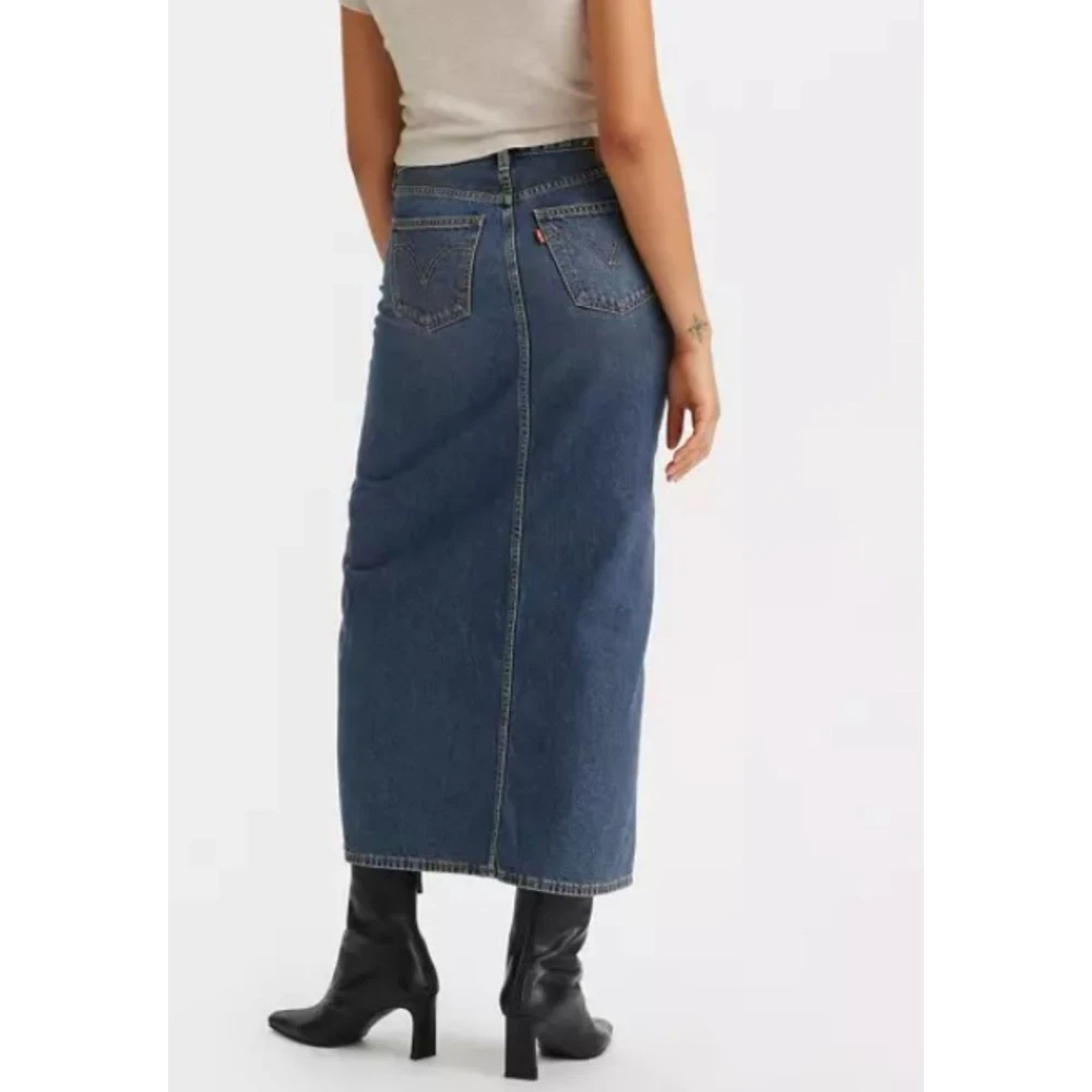 Levi's Enkellange Kolom Rok Golf voor Vrouwen Blue Dames