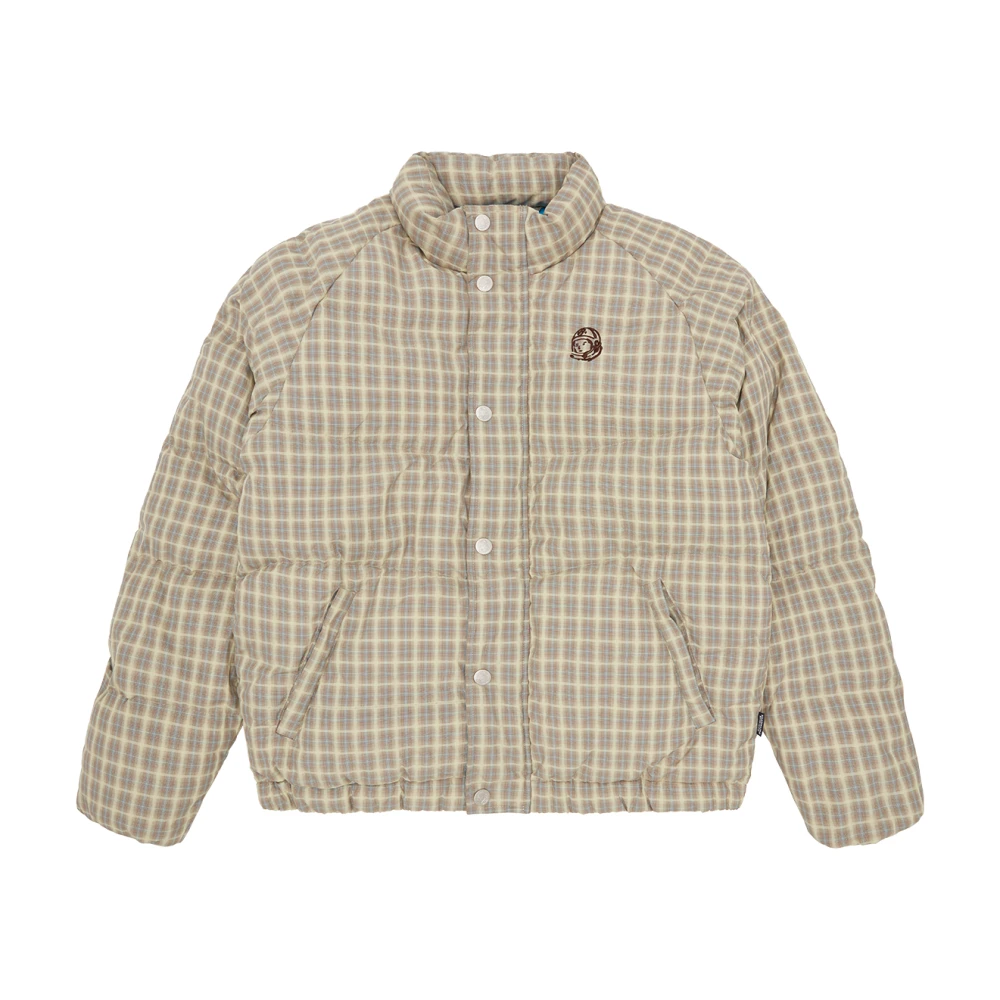 Billionaire Men's Brown Check Puffer Jacket With Astro Helmet - Winter Jackets - Xs - Jackets