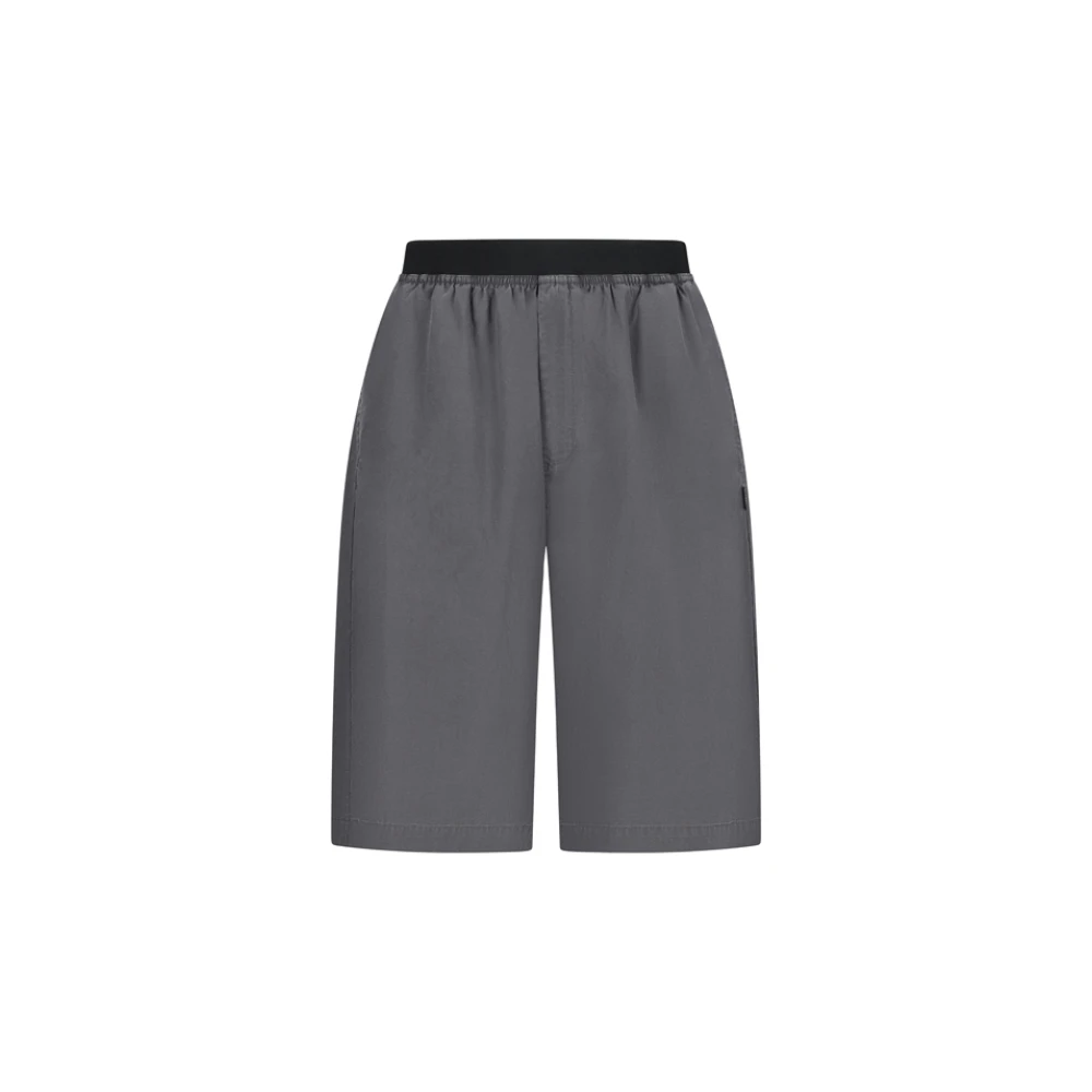 Mm6 Maison Margiela Men's Gray Bermudas, L, Elasticated Shorts