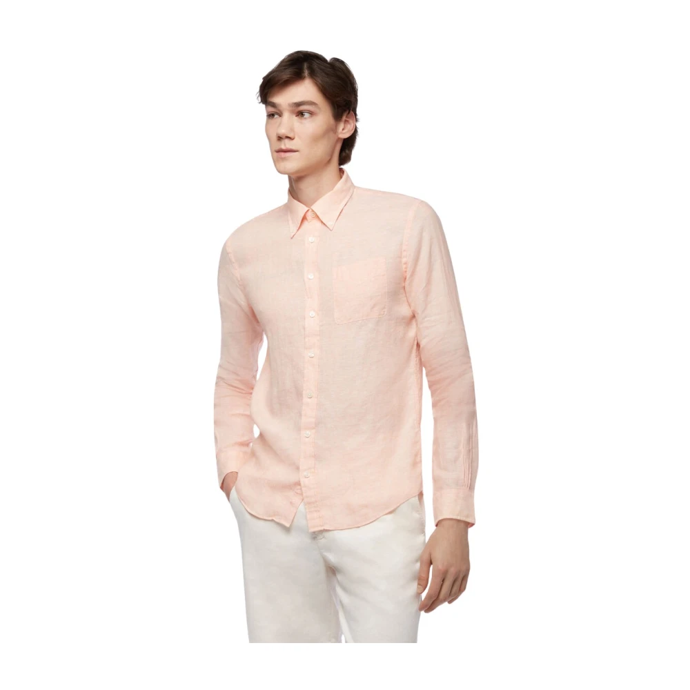 Brooks Brothers Hombre Naranja - Camisa Deportiva Milano Slim-Fit - Shirts - M
