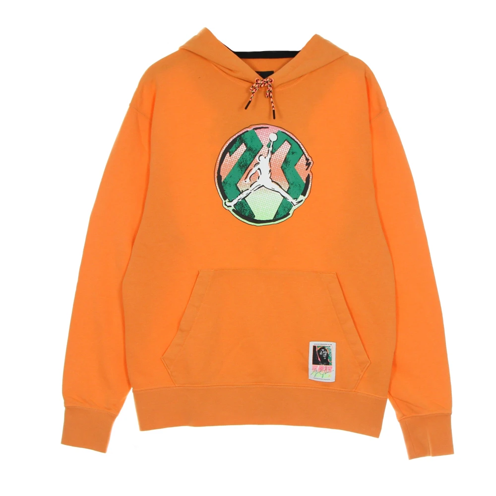 Jordan Orange Sport Dna Washed Hoodie - Male - Long Sleeve Training Tops - Xl - Sport
