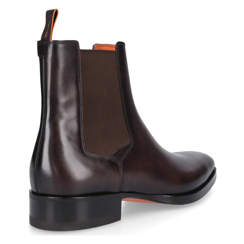 Santoni Libra Chelsea Boots van Kalbsleder Brown Heren