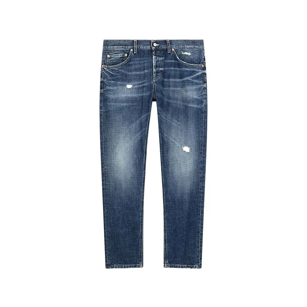 Dondup Slim Fit Blauwe Katoenen Stretch Jeans Blue Heren