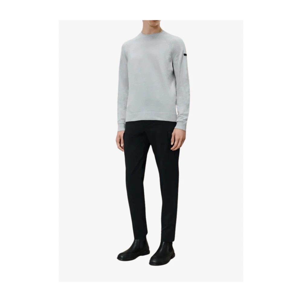 RRD Grijze Chenille Crewneck Sweater Gray Heren