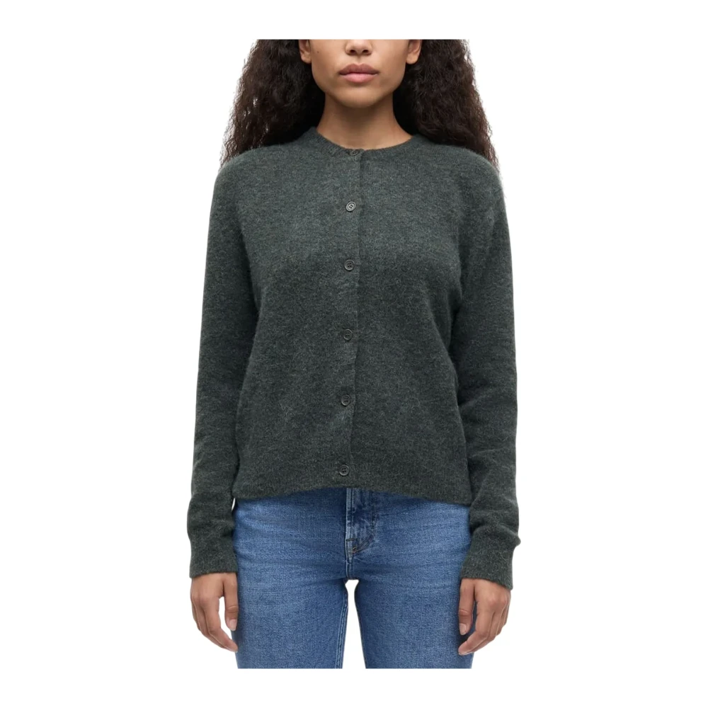 Samsøe Samsøe Green Nor Short Cardigan 7355 W - Female - Cardigans - S - Knitwear