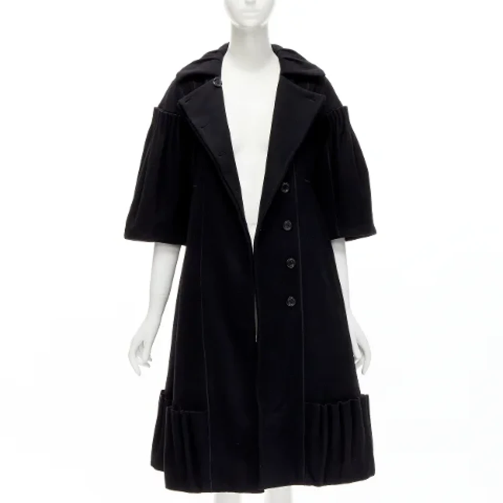 Louis Vuitton Vintage Pre-owned Wool outerwear Black Dames