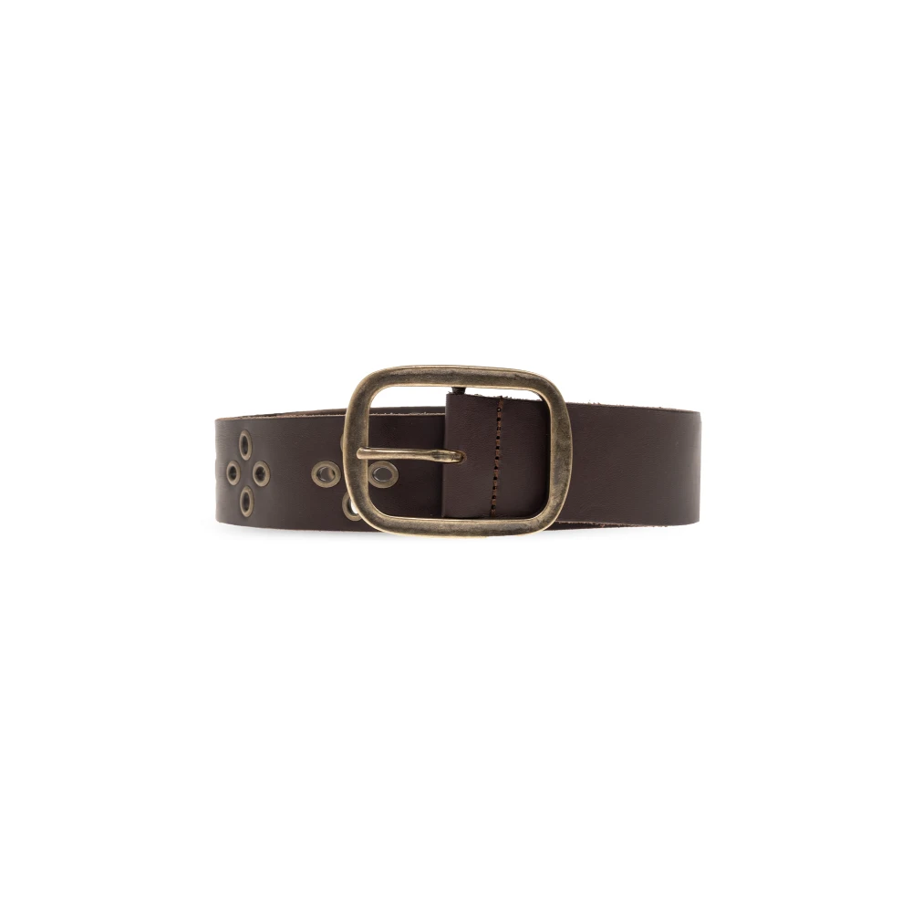 Dsquared2 Uomo Marrone - Cintura In Pelle Con Borchie - Accessories - 90 Cm