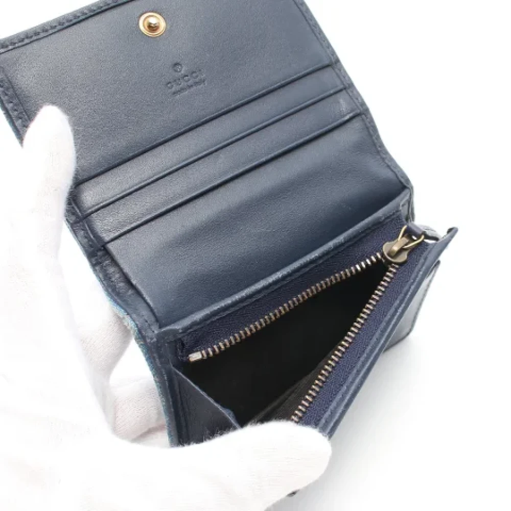 Gucci Vintage Pre-owned Denim wallets Blue Dames