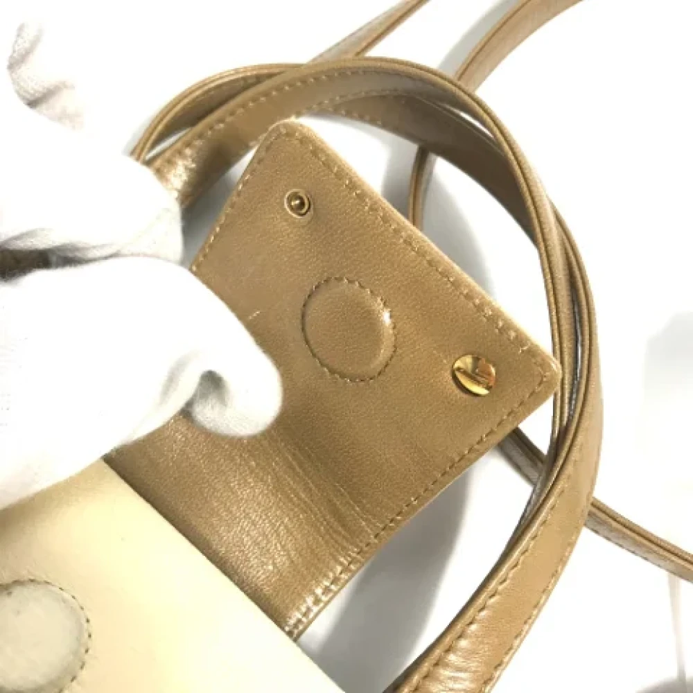 Bvlgari Vintage Pre-owned Fabric shoulder-bags Beige Dames