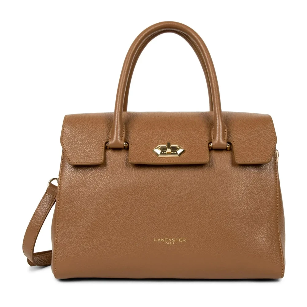 Lancaster Women's Brown Handbags, One Size, Milano Cosmos Flap Handbag Camel