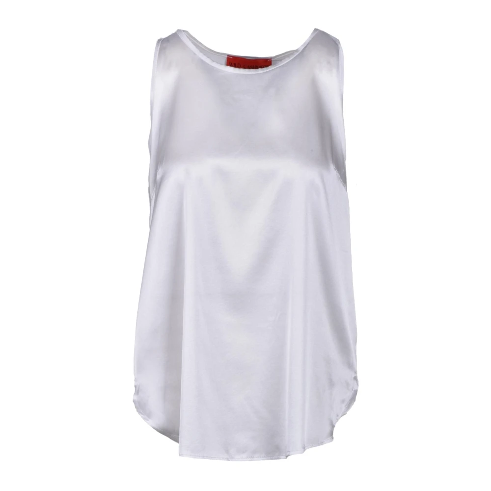 Wild Cashmere Zijde Blend Top White Dames