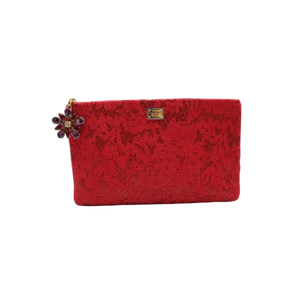Dolce & Gabbana Pre-owned Cotton pouches Red Dames