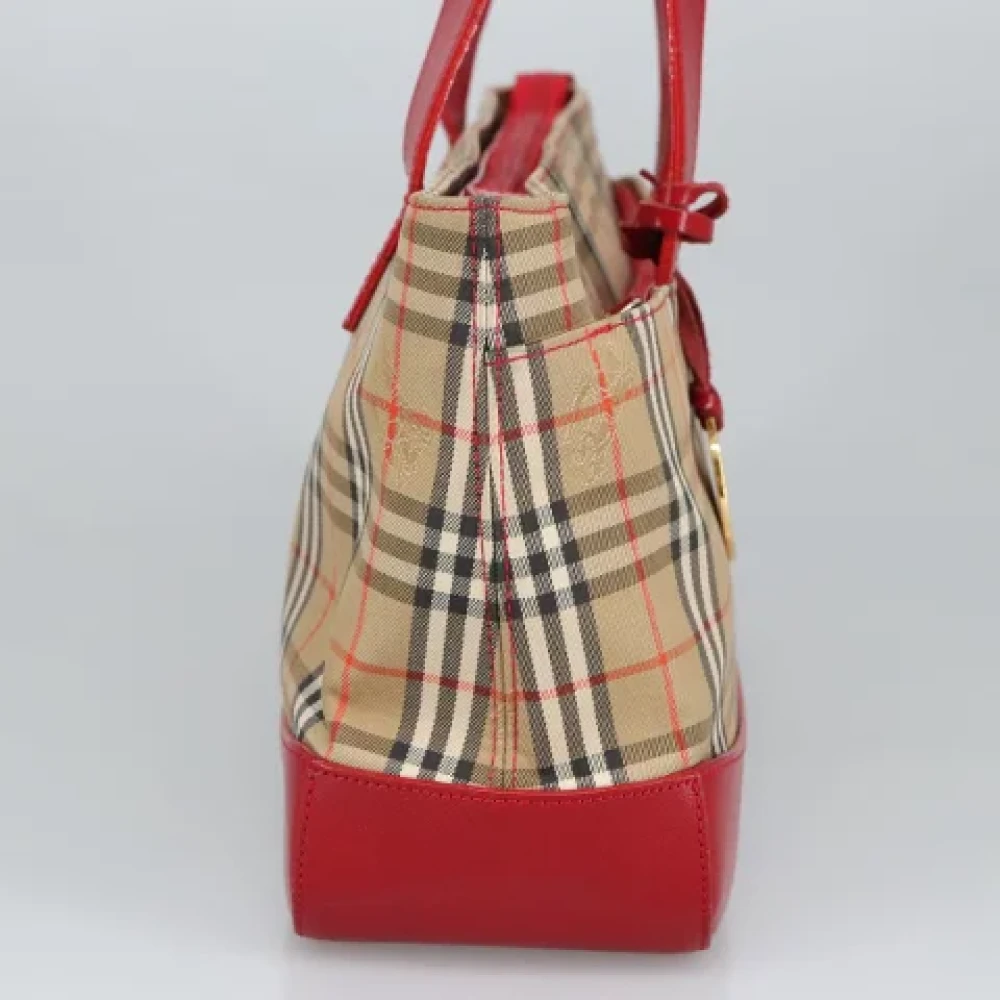 Burberry Vintage Pre-owned Canvas handbags Beige Dames