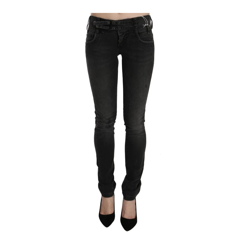 John Galliano Women's Black Washed Slim Fit Skinny Jeans