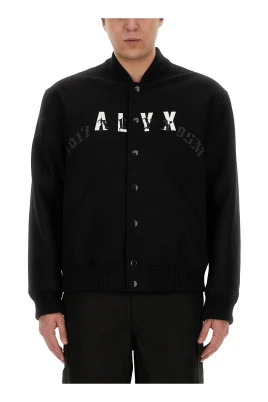 Wool & Leather Logo Varsity Jacket