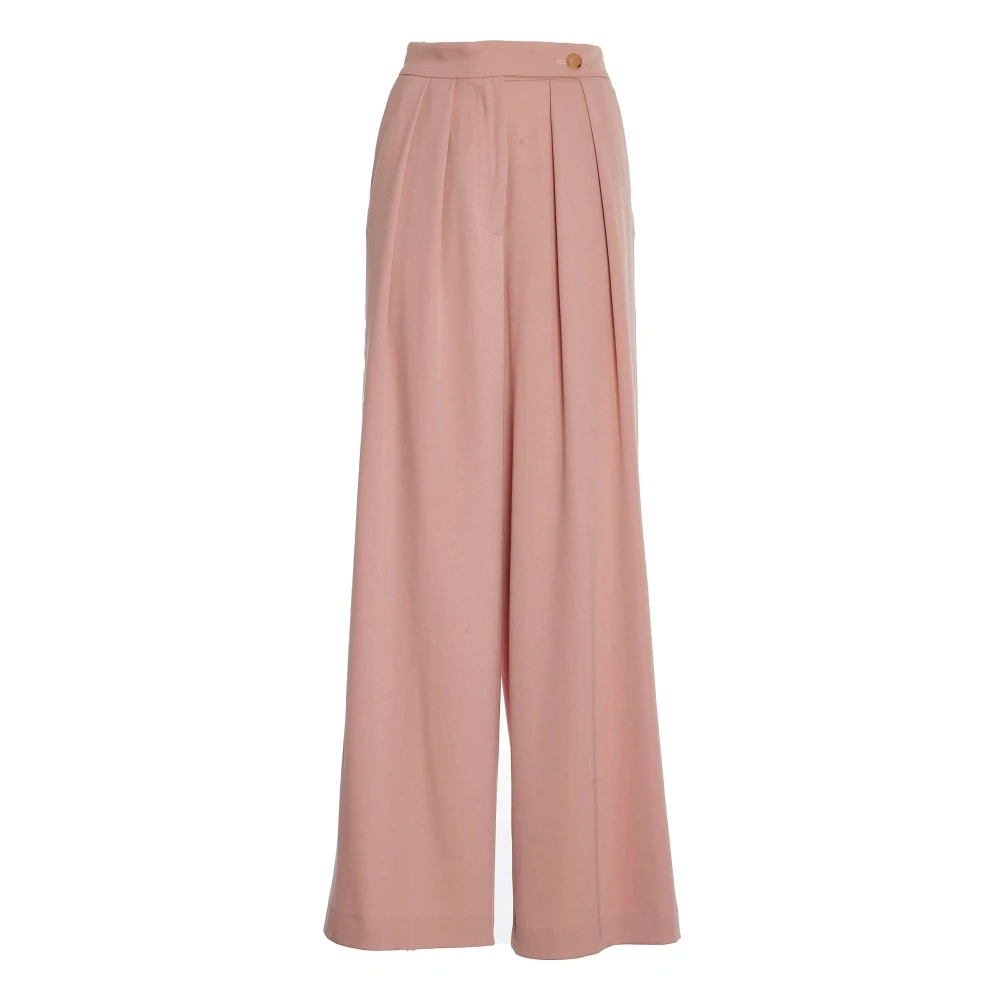 Dries Van Noten Roze Wijde Broek Aw24 Pink Dames