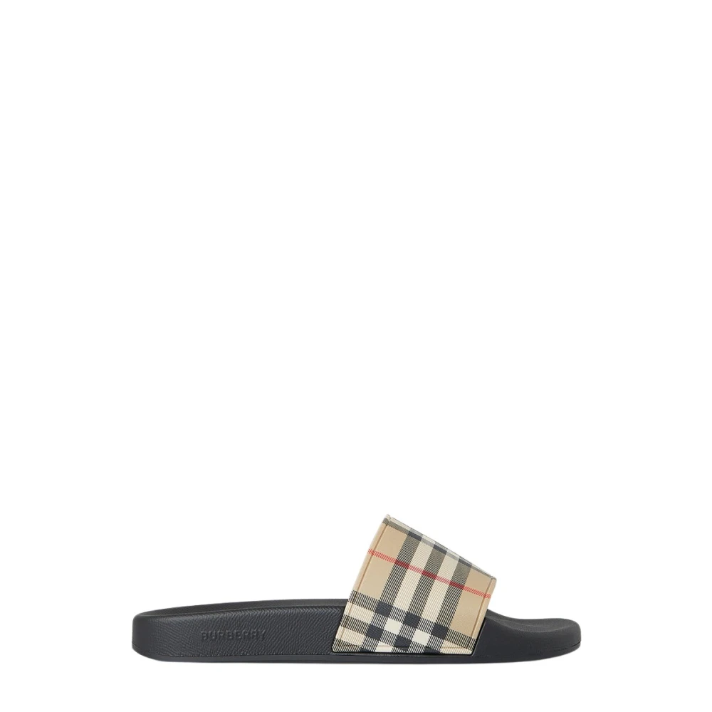 Burberry Women's Beige Vintage Check Slides