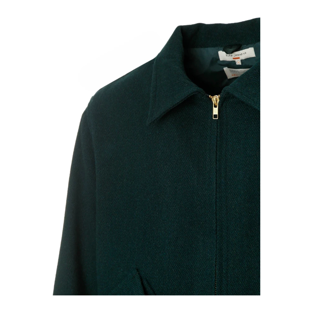 Nudie Jeans Klassieke wollen jas Green Heren