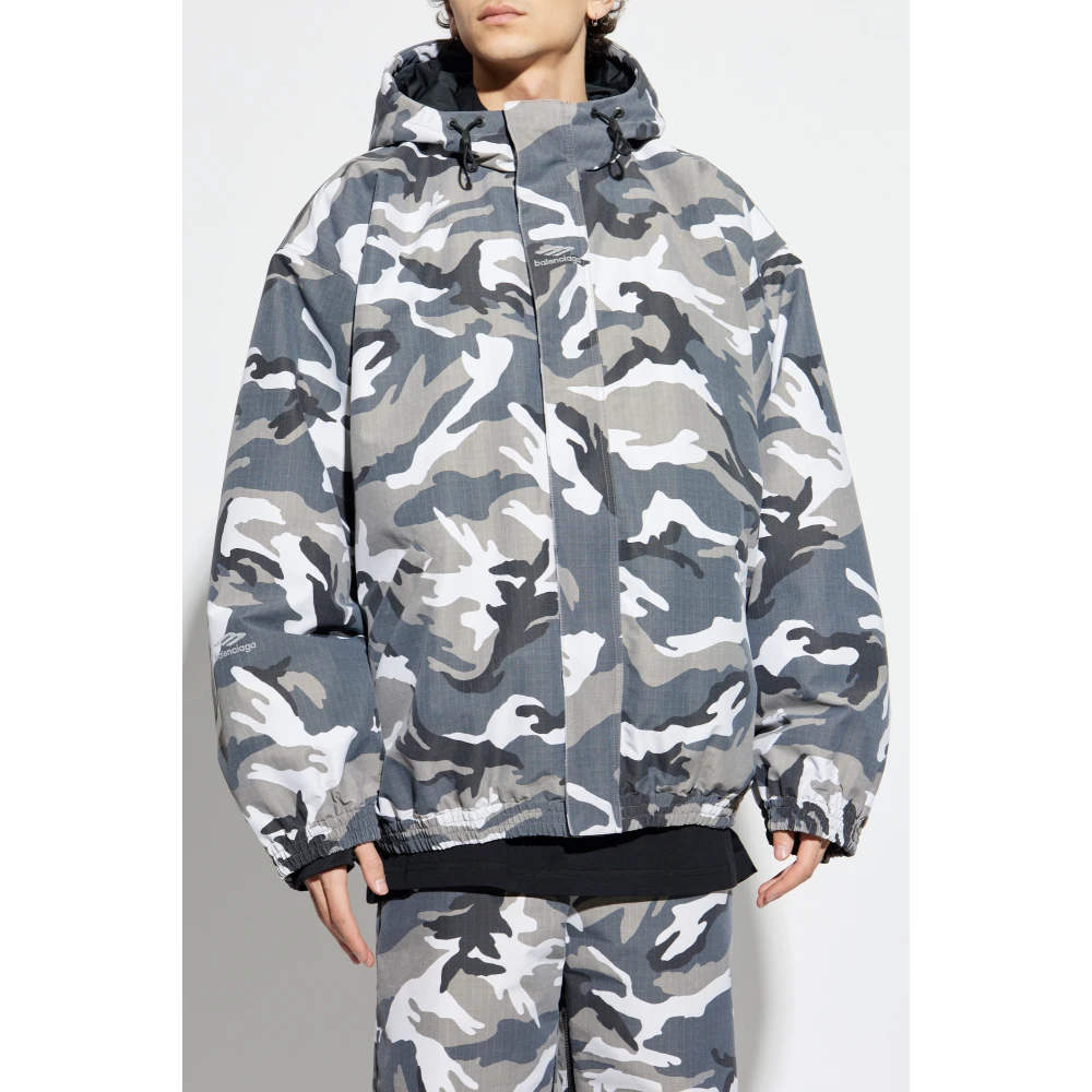 Balenciaga Gewatteerde jas uit de Skiwear collectie Gray Heren