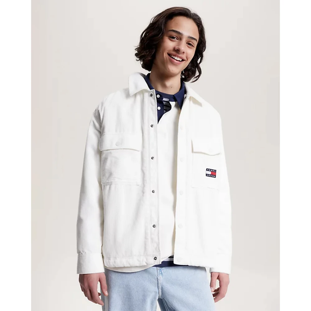 Tommy Hilfiger Sherpa Gevoerde Cord Overhemd White Heren