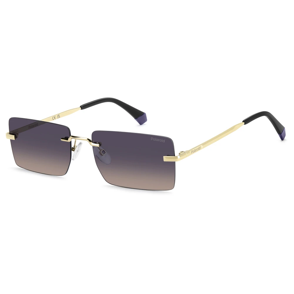 Polaroid Men's Yellow Gold Violet Sunglasses With Violet Shaded - Sunglasses - 58 Mm - Accessories