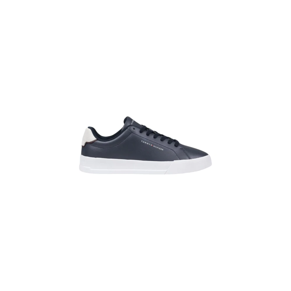 Tommy Hilfiger Men's Blue Sneakers, 8 Uk, Leather Trainers