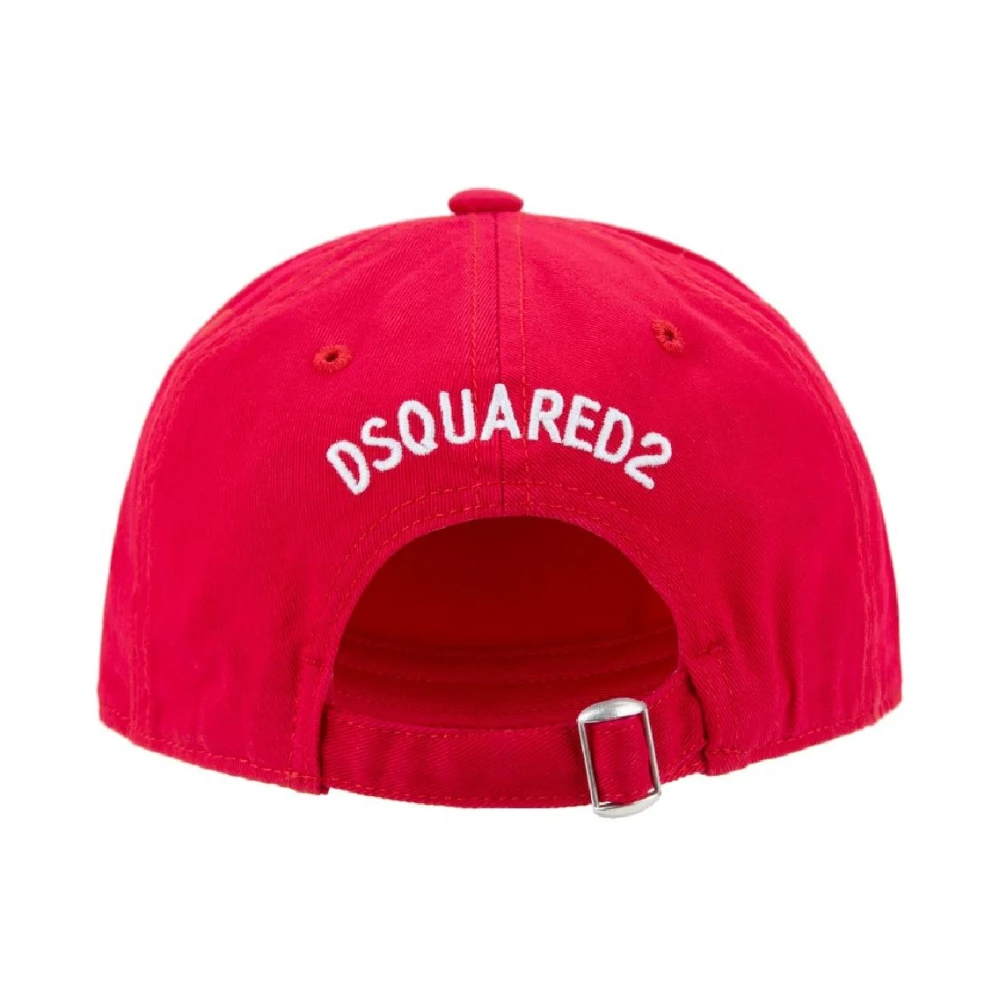 Dsquared2 Vintage Baseball Cap met gesp Red Unisex