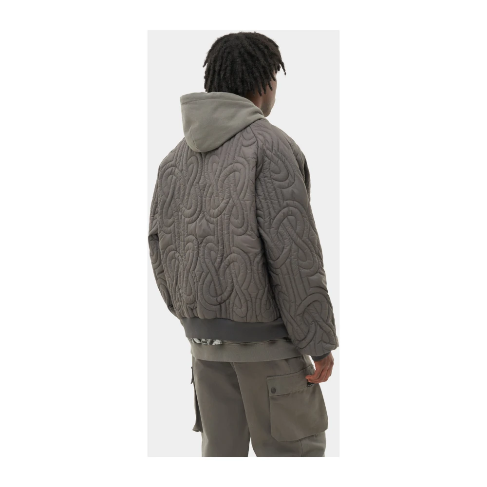 Filling Pieces Bomber Quilted Gunmetal Gray Heren