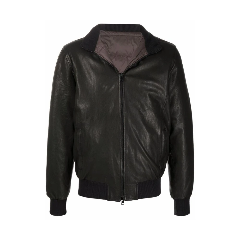 Barba Leather Jackets Black Heren