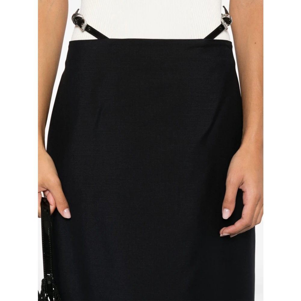 Givenchy Nachtblauwe Korte Rok met Logo Blue Dames