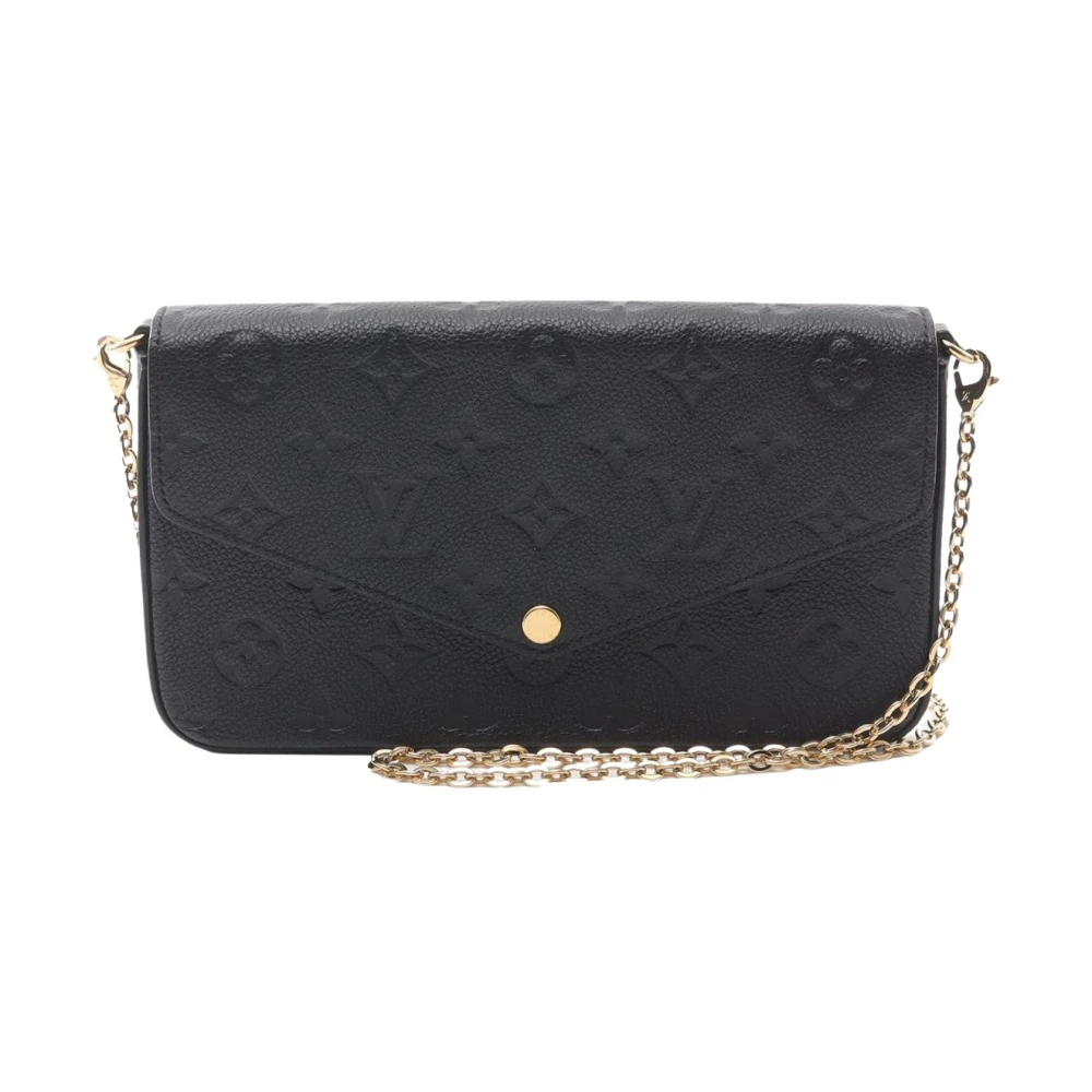 Louis Vuitton Vintage Women's Black Pre-Owned Vintage Monogram Empreinte Leather Pochette