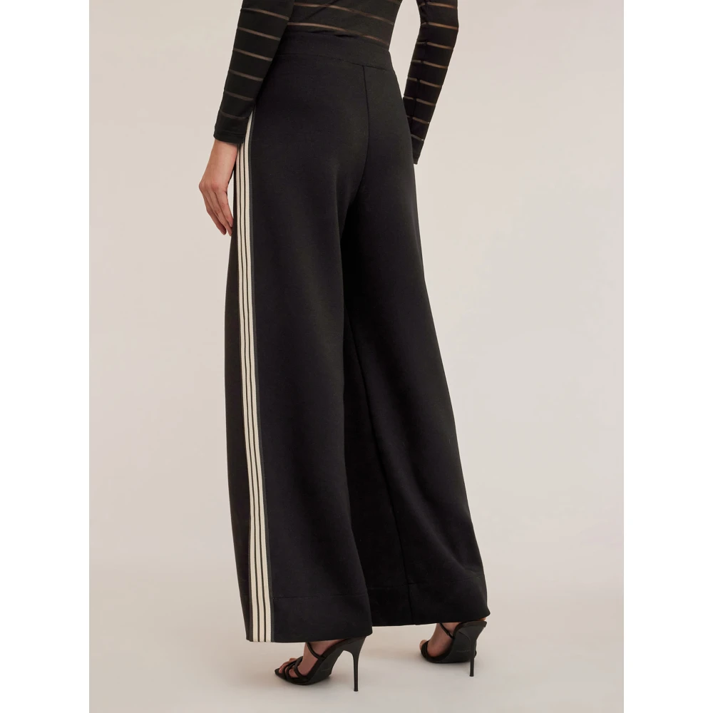Motivi Joggingbroek met zijstreep en split Black Dames