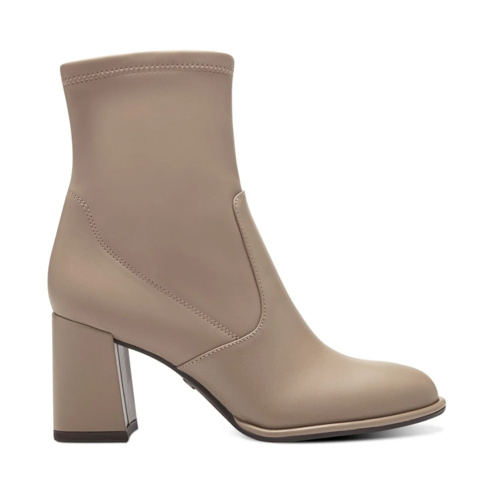 Beige enkellaarsjes online tamaris