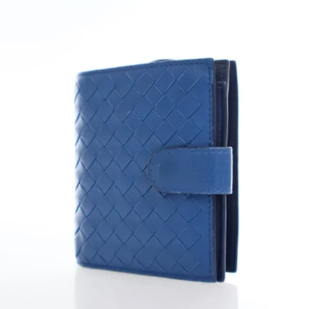 Bottega Veneta Vintage Pre-owned Leather wallets Blue Dames