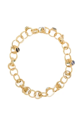 Guld Platina Edwardian Ring Kedja