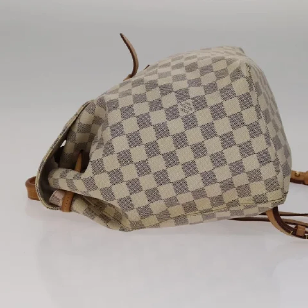 Louis Vuitton Vintage Pre-owned Canvas backpacks Beige Dames